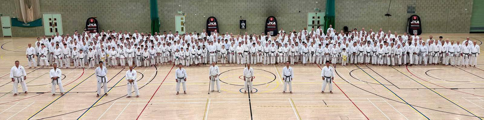 Karate practitioners at an international JKA course